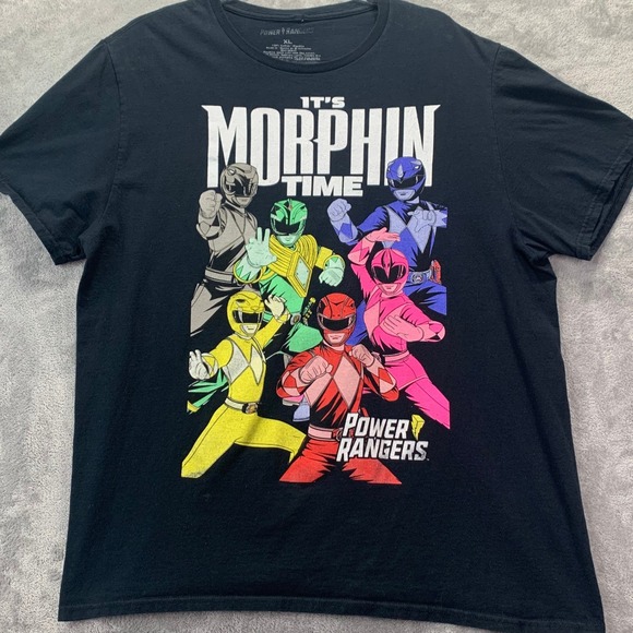 Power Rangers Other - Power Rangers Its Morphin Time Graphic T Shirt Black Men's XL Cotton